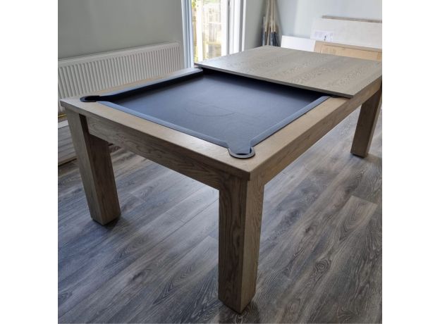 Elixir Slate Bed Pool Dining Table | Solid Oak & Wood Finishes | 6ft & 7ft Sizes