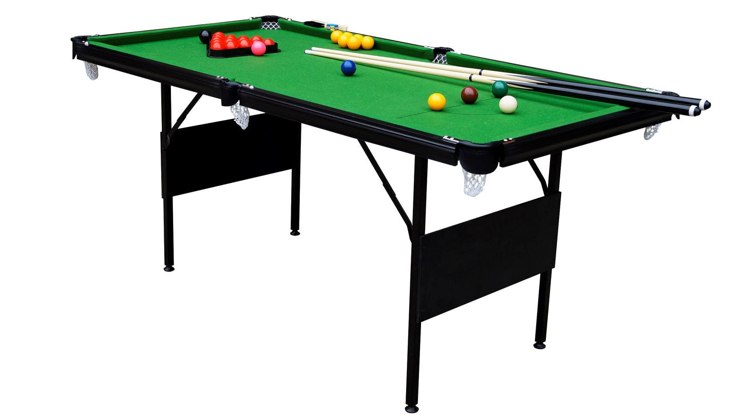 Crucible Snooker Table | Folding | Black Steel Frame | 6ft Size